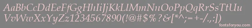 QueensI Font – Pink Fonts on Gray Background