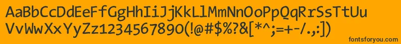 Typewriterssubstitute Font – Black Fonts on Orange Background