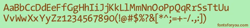 fuente Typewriterssubstitute – Fuentes Marrones Sobre Fondo Verde