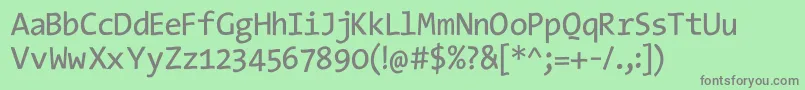 Typewriterssubstitute Font – Gray Fonts on Green Background