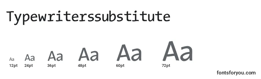 Размеры шрифта Typewriterssubstitute