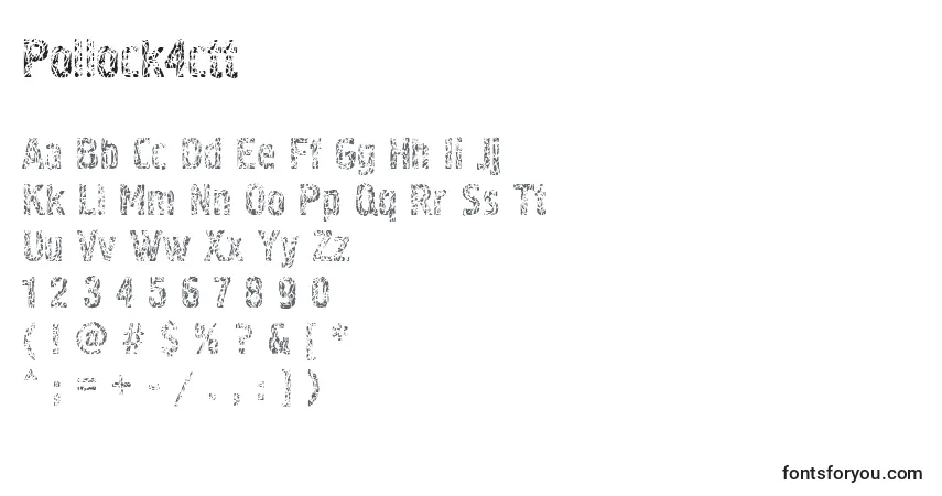 A fonte Pollock4ctt – alfabeto, números, caracteres especiais