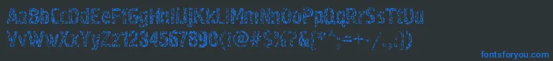 Шрифт Pollock4ctt – синие шрифты на чёрном фоне