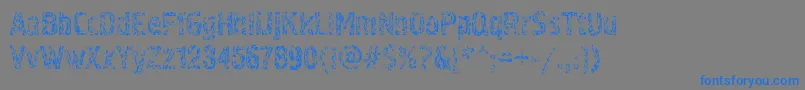 Pollock4ctt-Schriftart – Blaue Schriften auf grauem Hintergrund