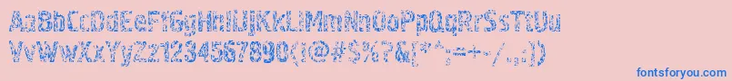 Pollock4ctt Font – Blue Fonts on Pink Background