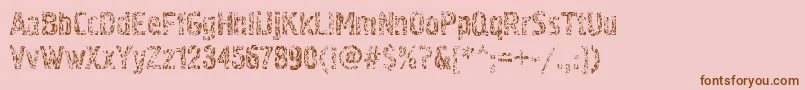 Pollock4ctt Font – Brown Fonts on Pink Background