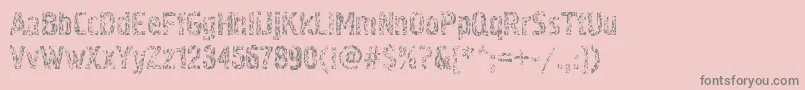 フォントPollock4ctt – ピンクの背景に灰色の文字