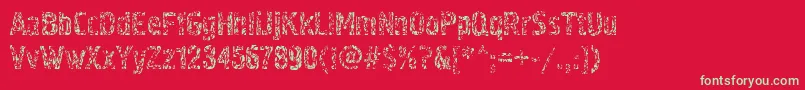 Pollock4ctt Font – Green Fonts on Red Background