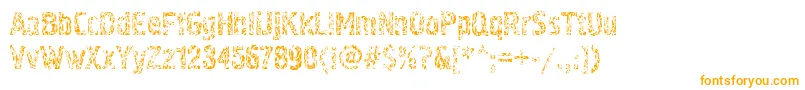Pollock4ctt Font – Orange Fonts on White Background