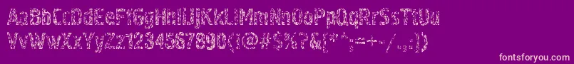フォントPollock4ctt – 紫の背景にピンクのフォント
