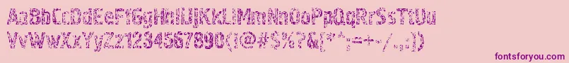 Шрифт Pollock4ctt – фиолетовые шрифты на розовом фоне