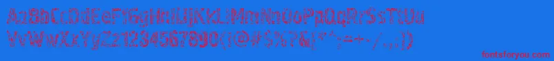 Pollock4ctt Font – Red Fonts on Blue Background