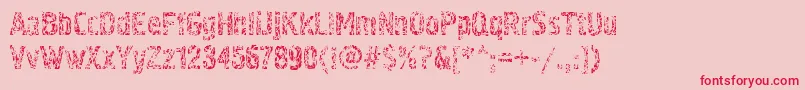 Pollock4ctt Font – Red Fonts on Pink Background