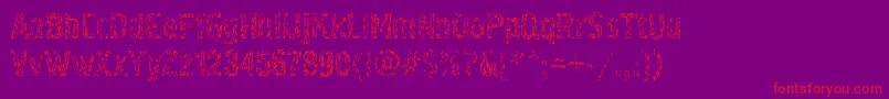 Pollock4ctt-Schriftart – Rote Schriften auf violettem Hintergrund