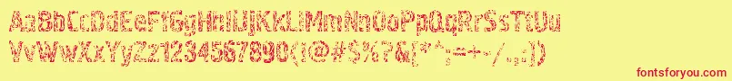 Pollock4ctt Font – Red Fonts on Yellow Background
