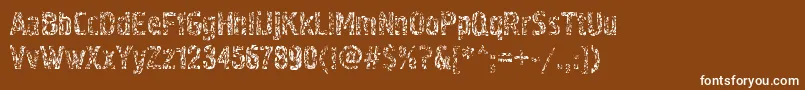 フォントPollock4ctt – 茶色の背景に白い文字