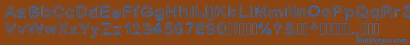 Jesuisdoublee Font – Blue Fonts on Brown Background