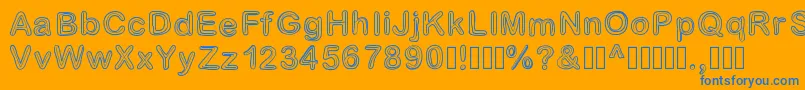 Jesuisdoublee Font – Blue Fonts on Orange Background