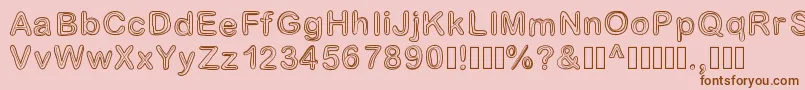 Jesuisdoublee Font – Brown Fonts on Pink Background