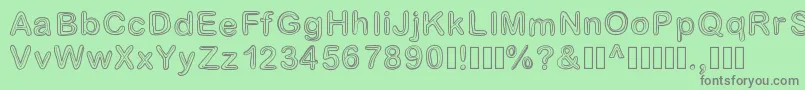 Jesuisdoublee Font – Gray Fonts on Green Background