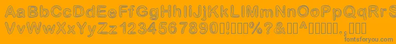 Jesuisdoublee Font – Gray Fonts on Orange Background