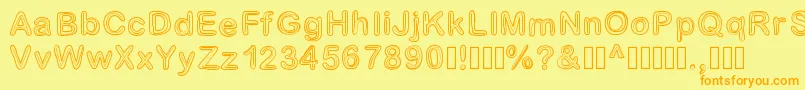 Jesuisdoublee Font – Orange Fonts on Yellow Background