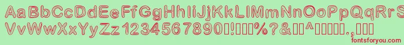 Jesuisdoublee Font – Red Fonts on Green Background