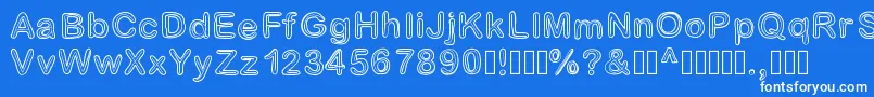 Jesuisdoublee Font – White Fonts on Blue Background