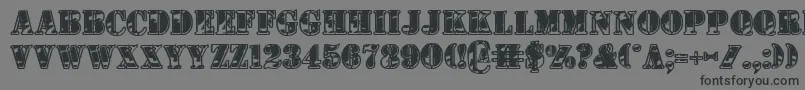 1stcav2-Schriftart – Schwarze Schriften auf grauem Hintergrund