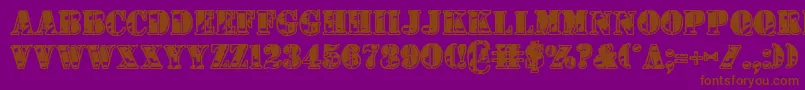 1stcav2 Font – Brown Fonts on Purple Background