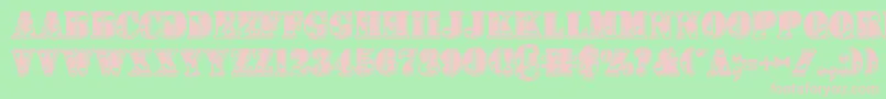 1stcav2 Font – Pink Fonts on Green Background