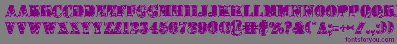 1stcav2 Font – Purple Fonts on Gray Background