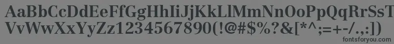 Шрифт CentennialltstdBold – чёрные шрифты на сером фоне