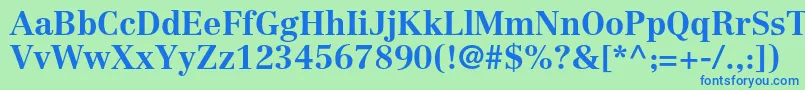 CentennialltstdBold Font – Blue Fonts on Green Background