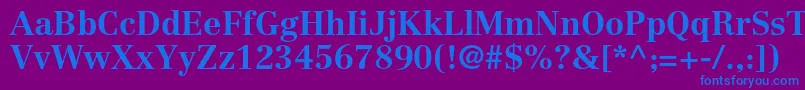 CentennialltstdBold Font – Blue Fonts on Purple Background