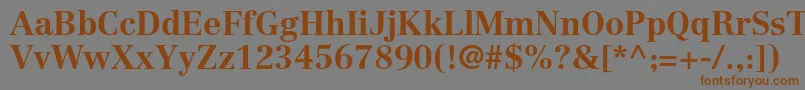 CentennialltstdBold Font – Brown Fonts on Gray Background