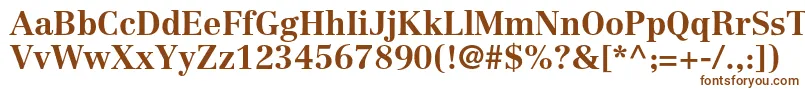 Шрифт CentennialltstdBold – коричневые шрифты на белом фоне