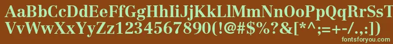 CentennialltstdBold Font – Green Fonts on Brown Background