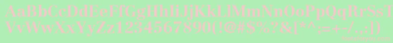 CentennialltstdBold Font – Pink Fonts on Green Background