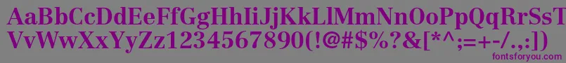 CentennialltstdBold-fontti – violetit fontit harmaalla taustalla