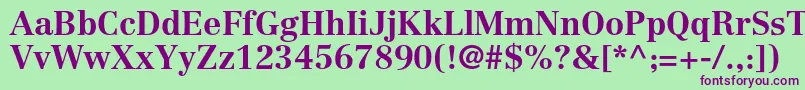 CentennialltstdBold Font – Purple Fonts on Green Background