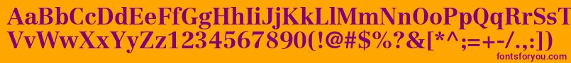 CentennialltstdBold Font – Purple Fonts on Orange Background