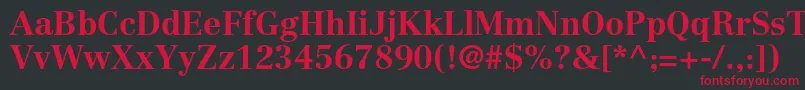 CentennialltstdBold Font – Red Fonts on Black Background