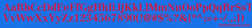 CentennialltstdBold Font – Red Fonts on Blue Background