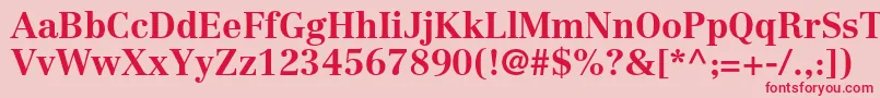 フォントCentennialltstdBold – ピンクの背景に赤い文字