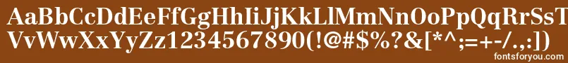 CentennialltstdBold Font – White Fonts on Brown Background