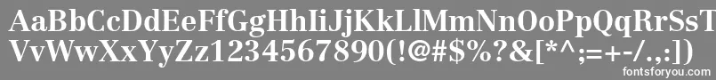 フォントCentennialltstdBold – 灰色の背景に白い文字