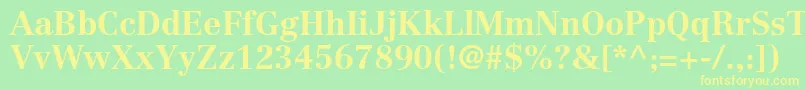 CentennialltstdBold Font – Yellow Fonts on Green Background