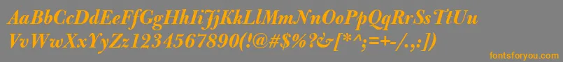 BulmerMtDisplayBolditalic Font – Orange Fonts on Gray Background