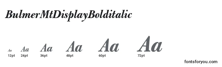 BulmerMtDisplayBolditalic Font Sizes
